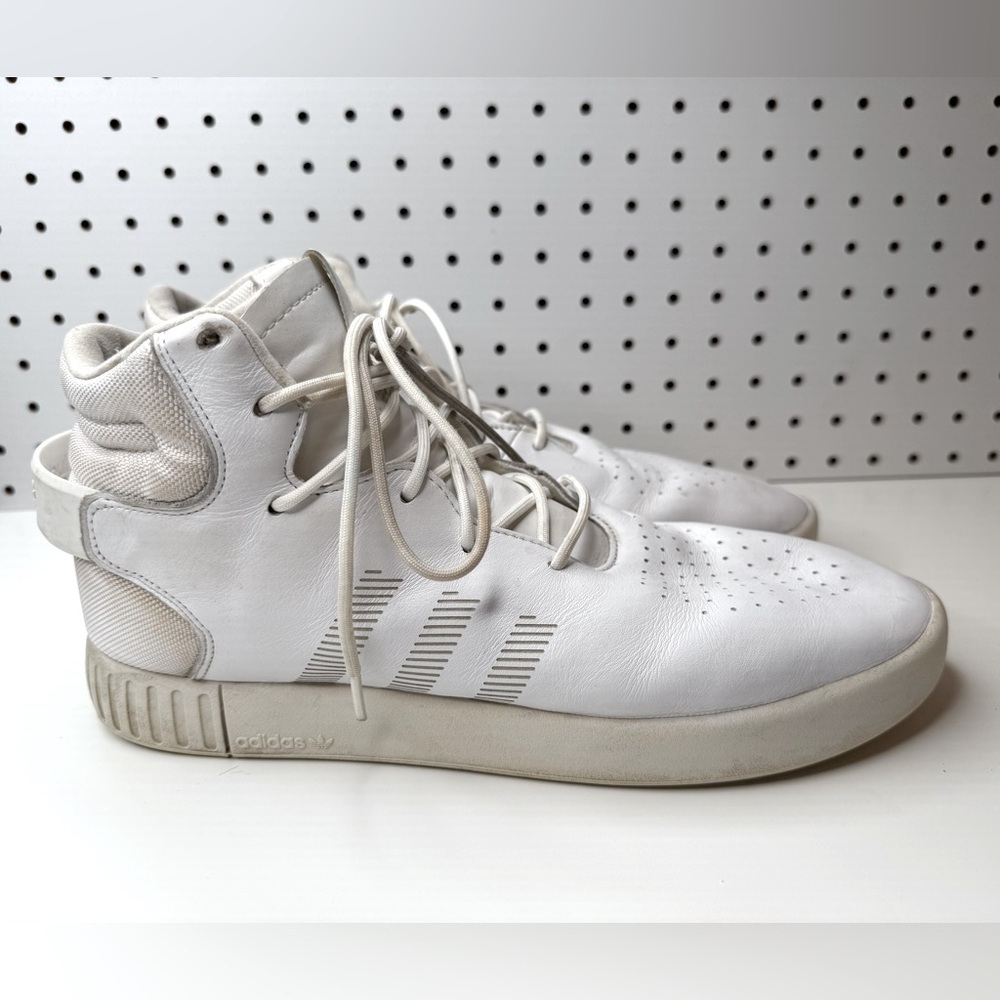 Adidas Men's Tubular Invader S81794 White Sneakers Size 10.5 Streetwear Active